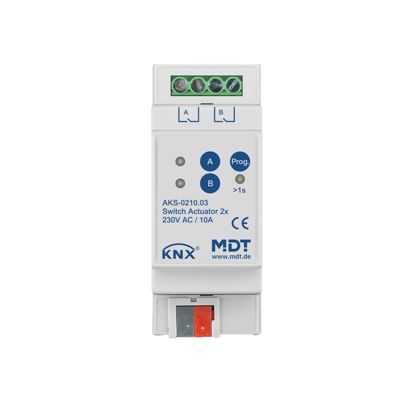 KNX Actuator Ρελε 2F 10A 140μF AKS-0210.03