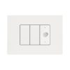 biticino Push Button 4+4F Motion Temp RGB Led. SWC04T/YNB White