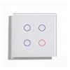 Tastu Glass Button 4+4F RGB Led. SWC04/YGW White